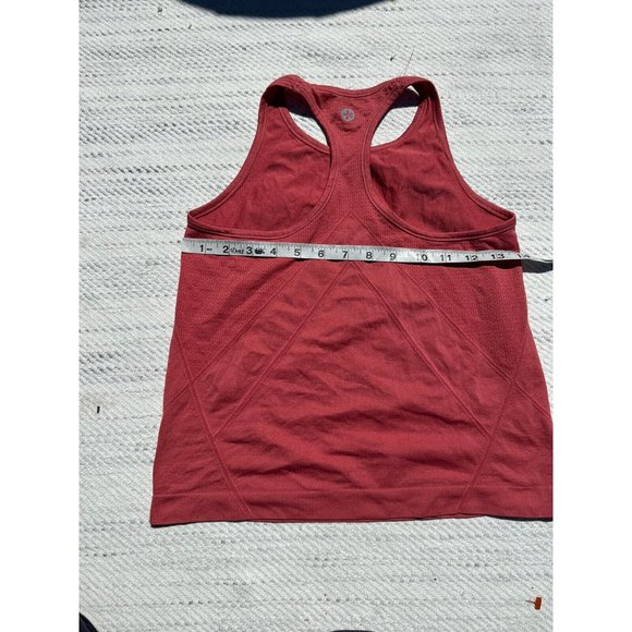 Papaya Active Tank Top Womens Small Pink Crop Racerback Crew back Activewear - Picture 8 of 8